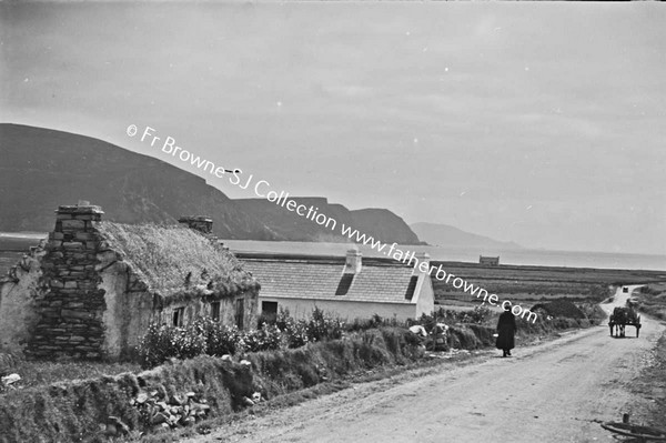 KEEL SLIEVEMORE ROAD COTTAGES STACKING TURF